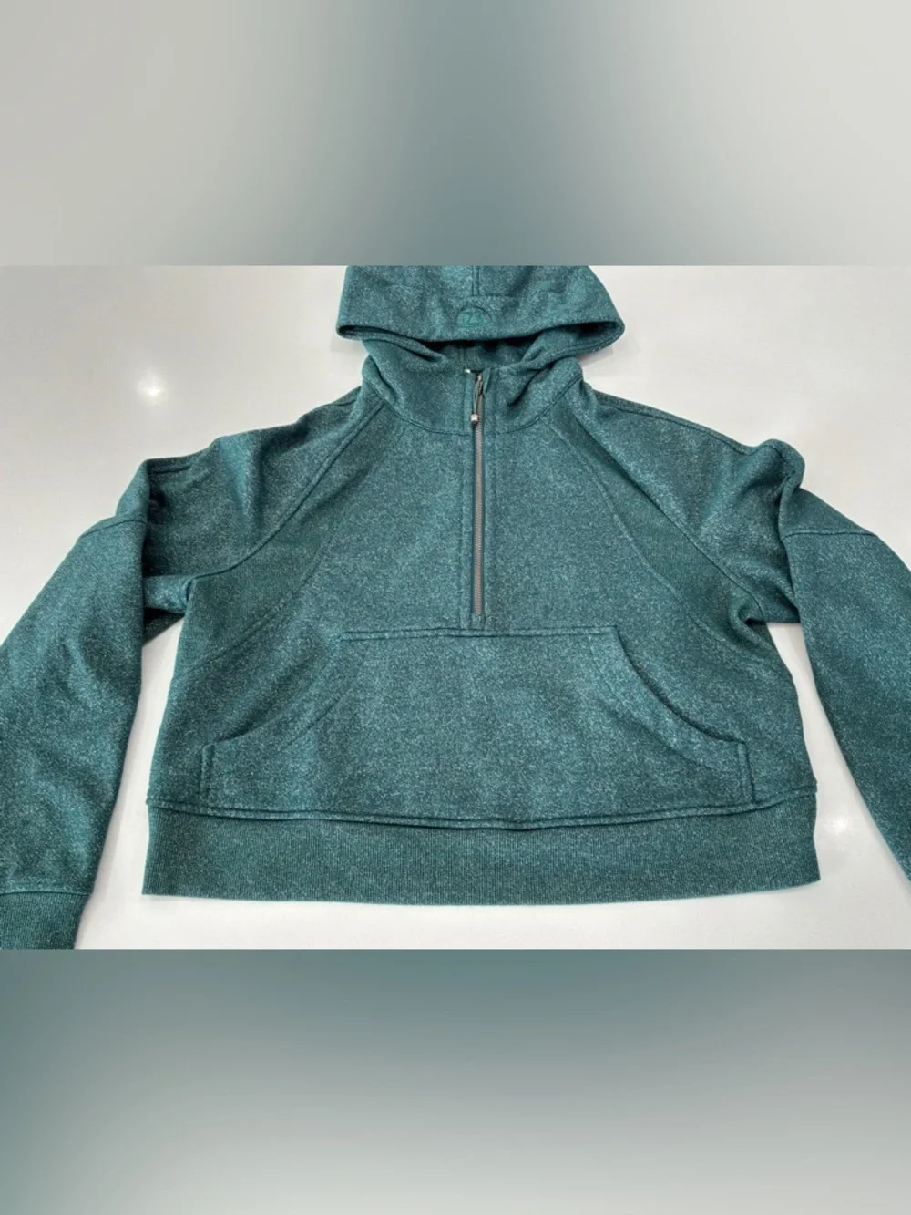 NWOT Lululemon Scuba Oversized Half-Zip Hoodie Spark Storm Teal Silver M/L